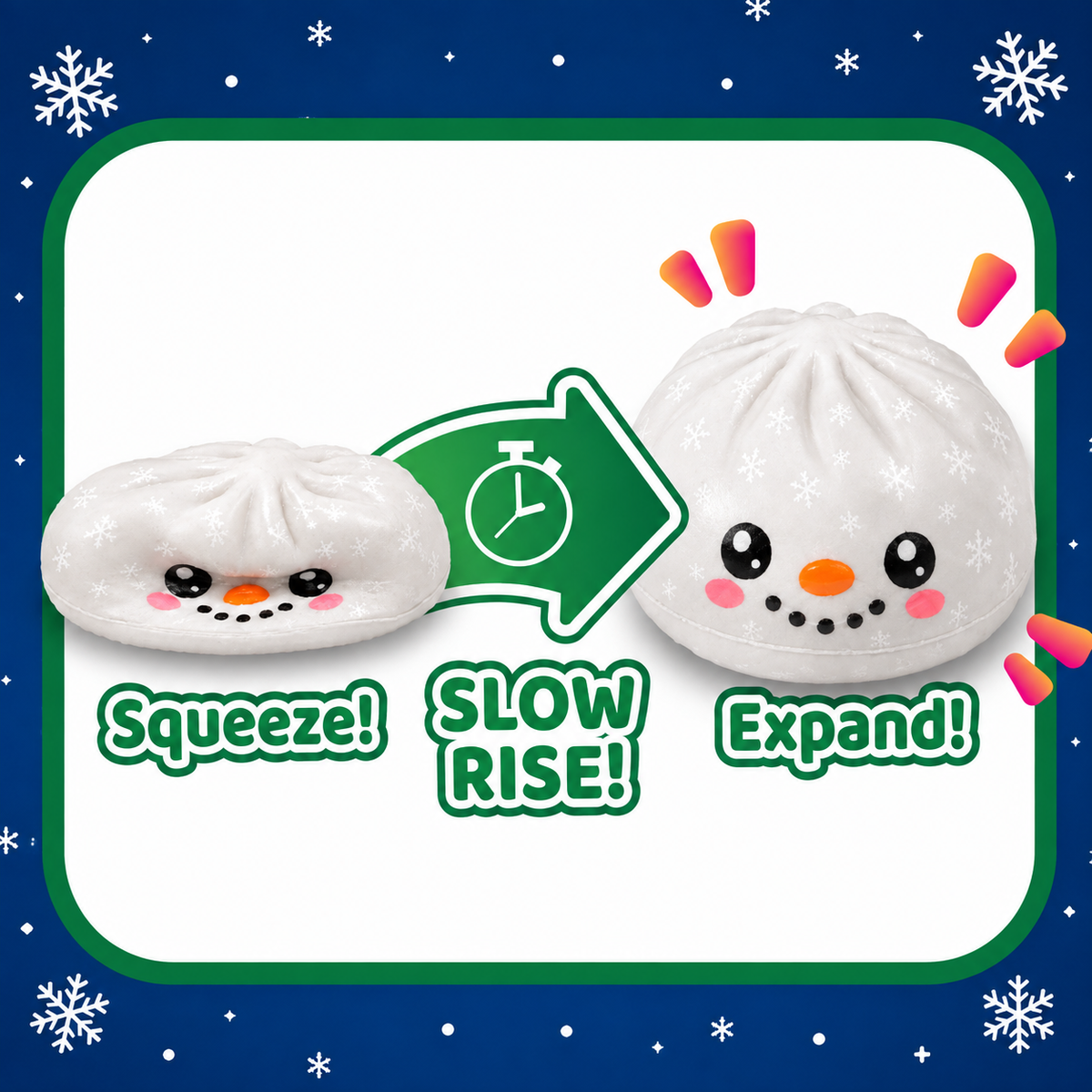 Fun Doh Christmas Slow-Rise Squishy Dumpling Toy