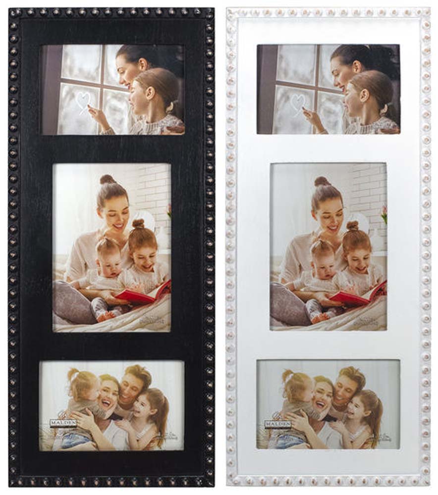 Malden 3 opening Asst Beads Black/White 2 Frame Set