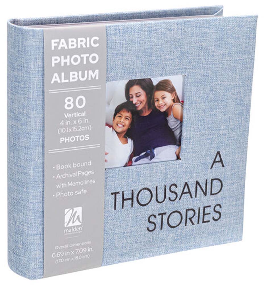 Malden 1-Up Thousand Stories Blue Fabric Album