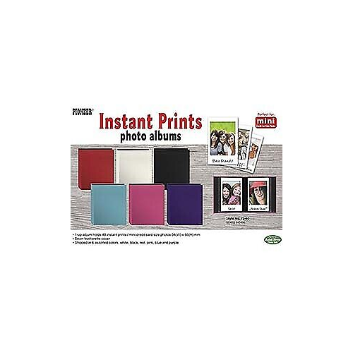 Pioneer Photo Albums Instant-Print Photo Album with Leatherette Covers - 40 Pockets (Assorted Colors)