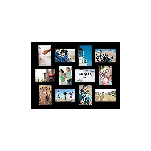 Malden Modern Wall Frames Biltmore Collage Picture Frame, 12-4x6, Black