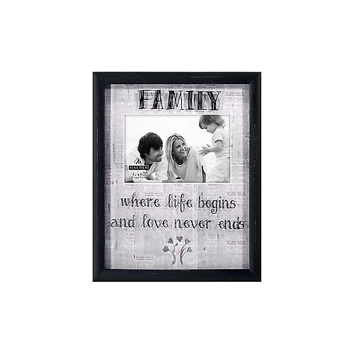 Malden 4x6 Family Newsprint Shadow Box