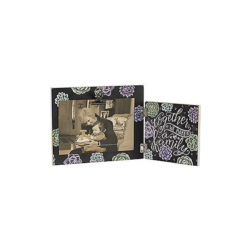 Primitives Together We Make A Family 4x6 Chalk Paint Hinged Frame