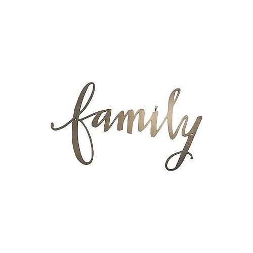 Primitives Family Cutout Metal Sign