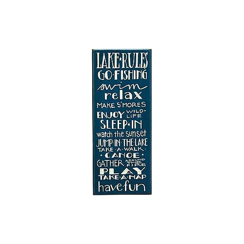 Primitives Lake House Rules Box Sign