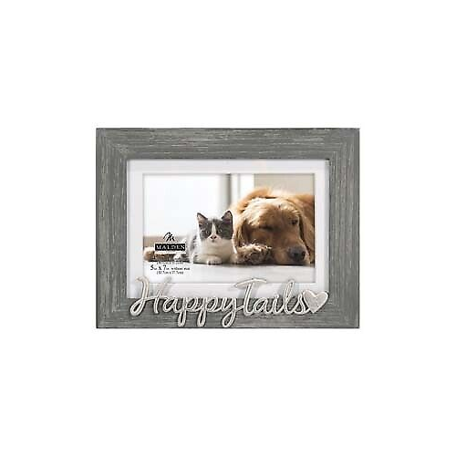 Malden Happy Tails Expressions Distressed Gray 4x6 Frame