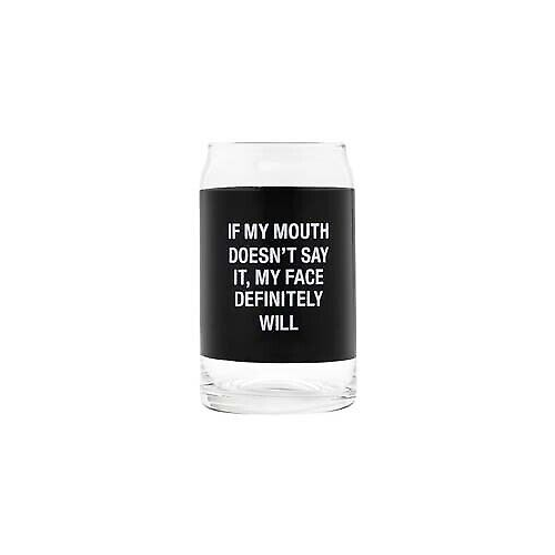 About Face Designs My Face Beer Can Glass