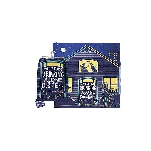 Primitives Dish Towel - Not Drinking Alone If Dog Is Home
