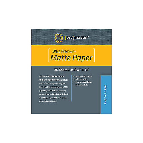 Promaster Ultra Premium Matte Paper 8.5x11 25 Sheets