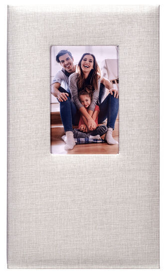 Malden 3-Up Gray Fabric Post bound Album