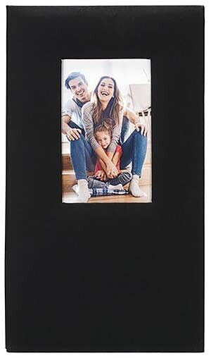 Malden 3-Up Black Fabric Post bound Album
