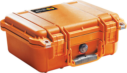 Pelican 1400 Case with Foam (Orange)