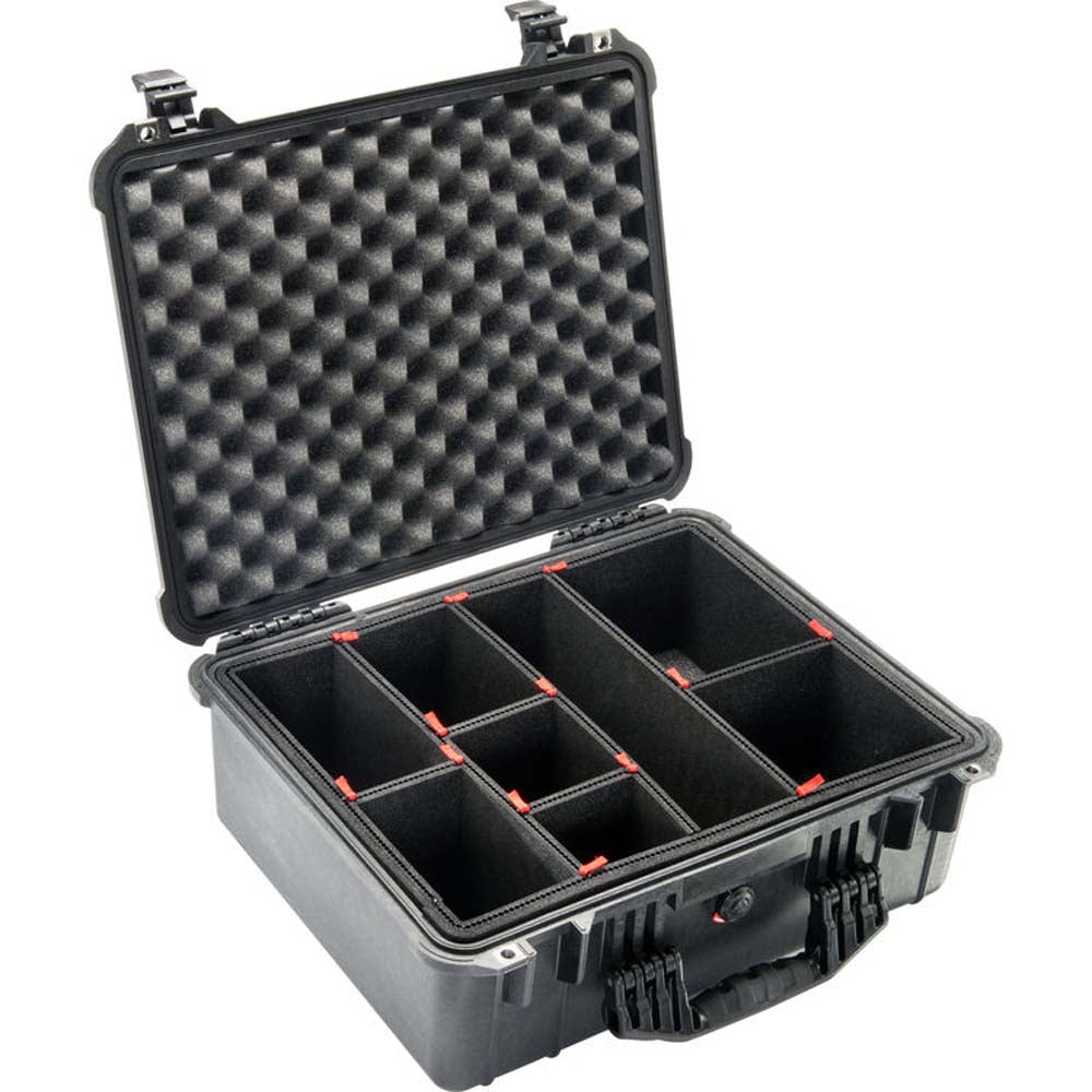 Pelican 1550 Waterproof Case with TrekPak Insert (Black)