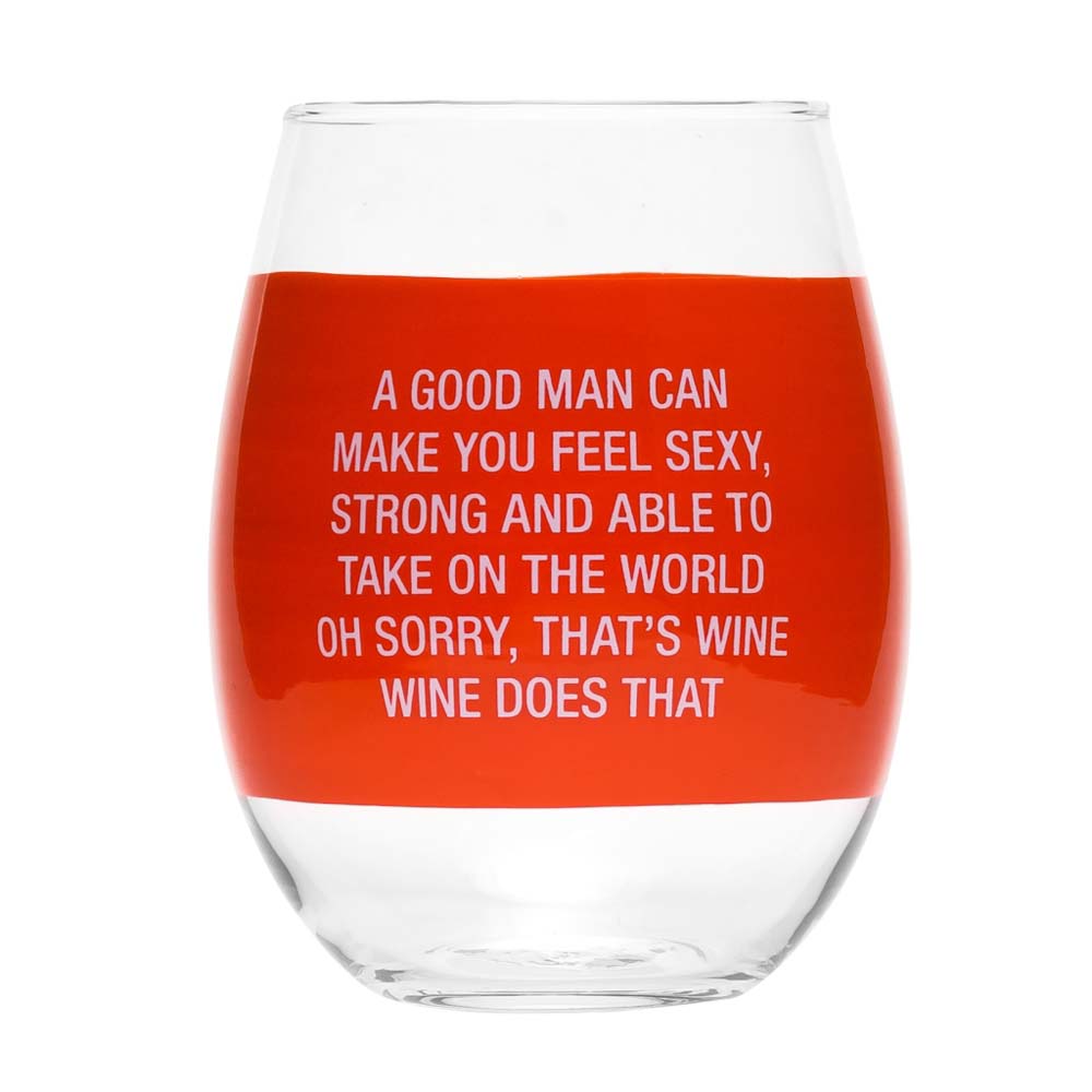 About Face Designs Wine Glass- Wine Does That