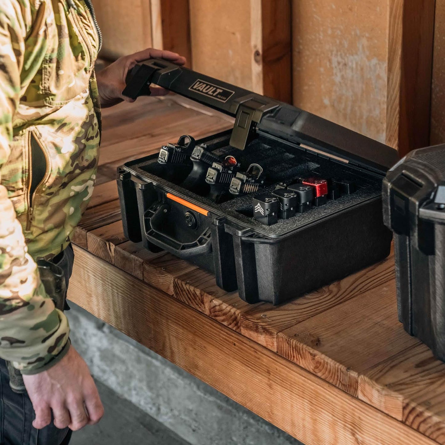 Pelican Vault V300PF5 5-Pistol Case - Black (Custom Pre-cut Foam)