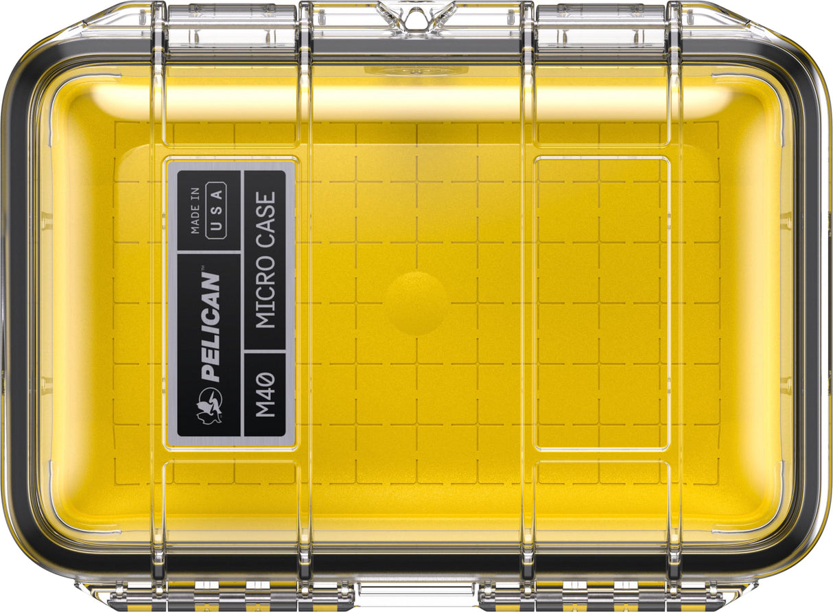 Pelican M40 Waterproof Hard Micro Case (Yellow/Clear)