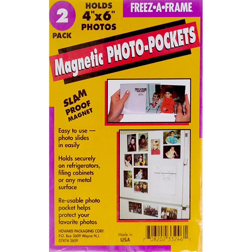 FREEZ-A-FRAME Magnetic Photo Pockets (4 x 6", 2-Pack)