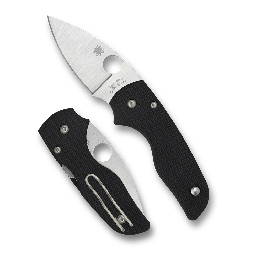 Spyderco Lil' Native Compression Lock, Black G-10 / Satin CPM-S30V - C230GP