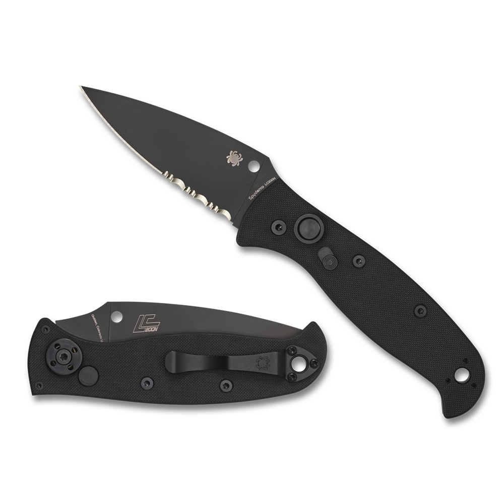 Spyderco Autonomy 2, Black G-10 / DLC LC200N, Partially Serrated - C165GPSBBK2