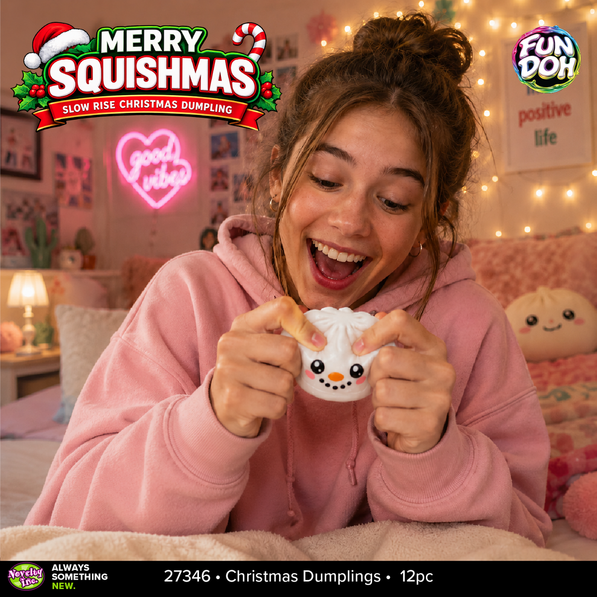 Fun Doh Christmas Slow-Rise Squishy Dumpling Toy