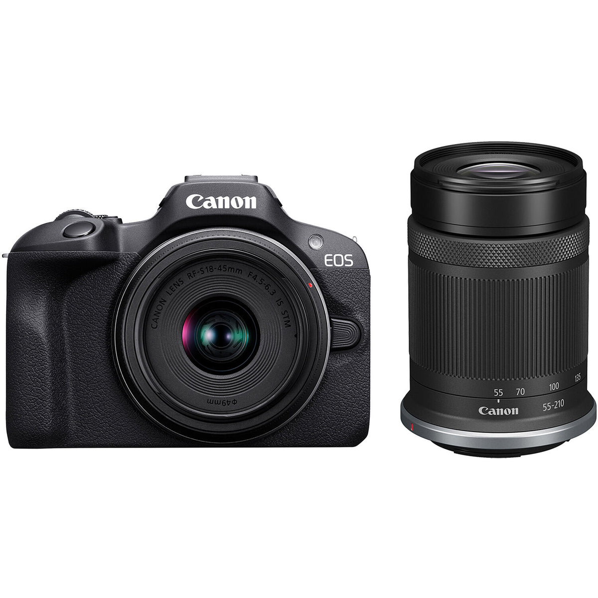 Canon EOS R100 Mirrorless Camera 2 lens kit with 18-45mm and 55-210mm Lenses