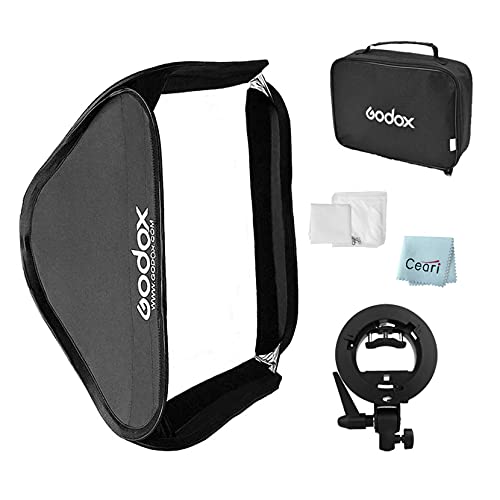 Godox S-Type Bowens Mount Flash Bracket with Softbox Kit (19.6 x 19.6")