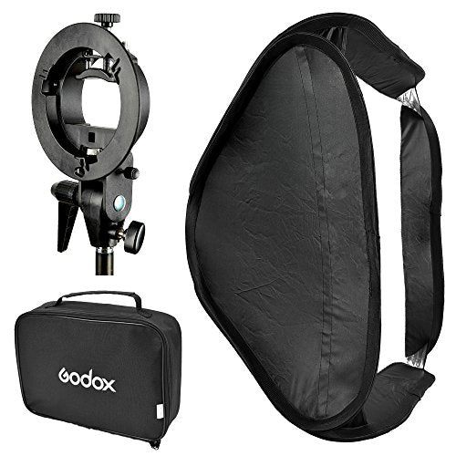 Godox S-Type Bowens Mount Flash Bracket with Softbox Kit (19.6 x 19.6")