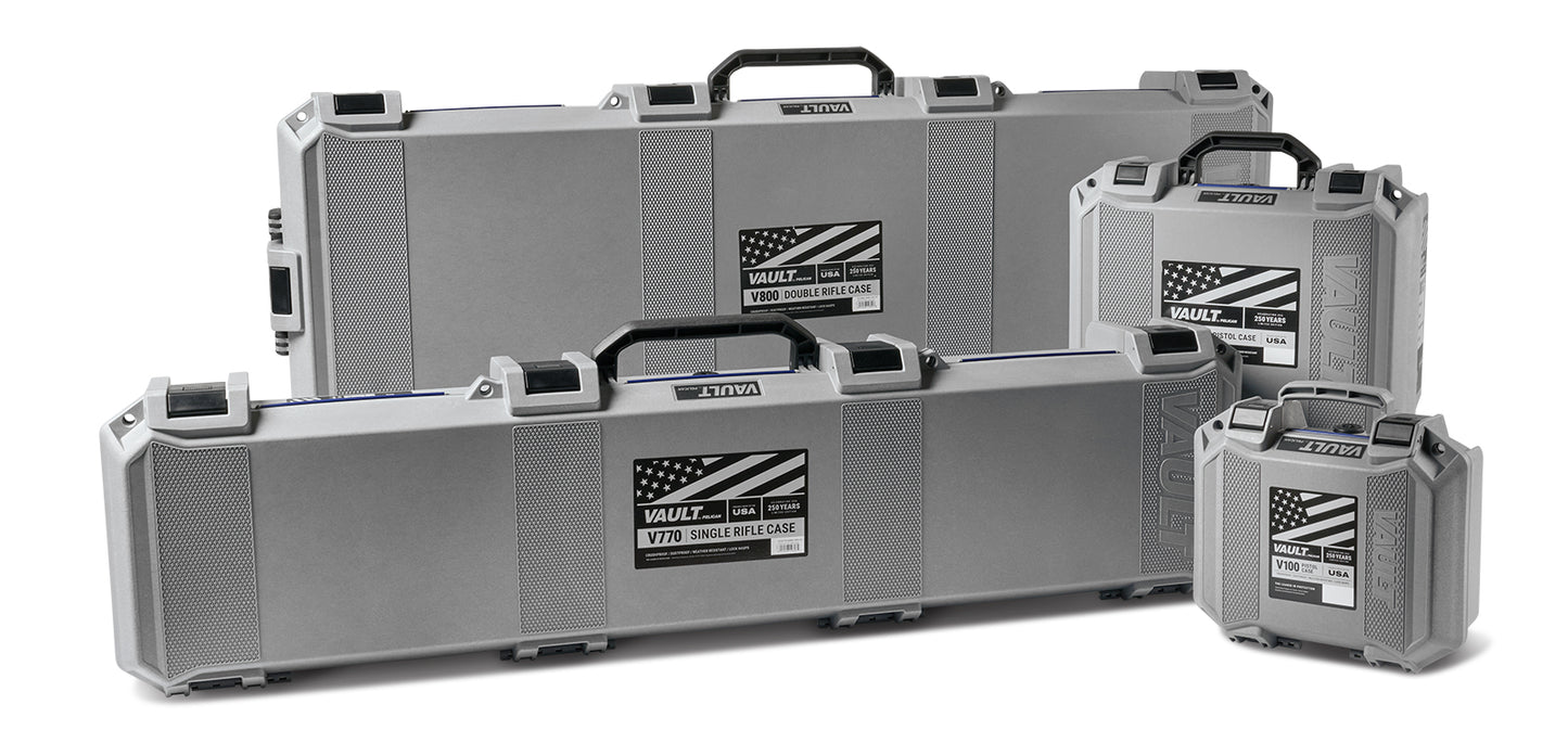 Pelican Vault Limited Edition Americana 250 V300PF5 5-Pistol Case (Custom Pre-cut Foam)