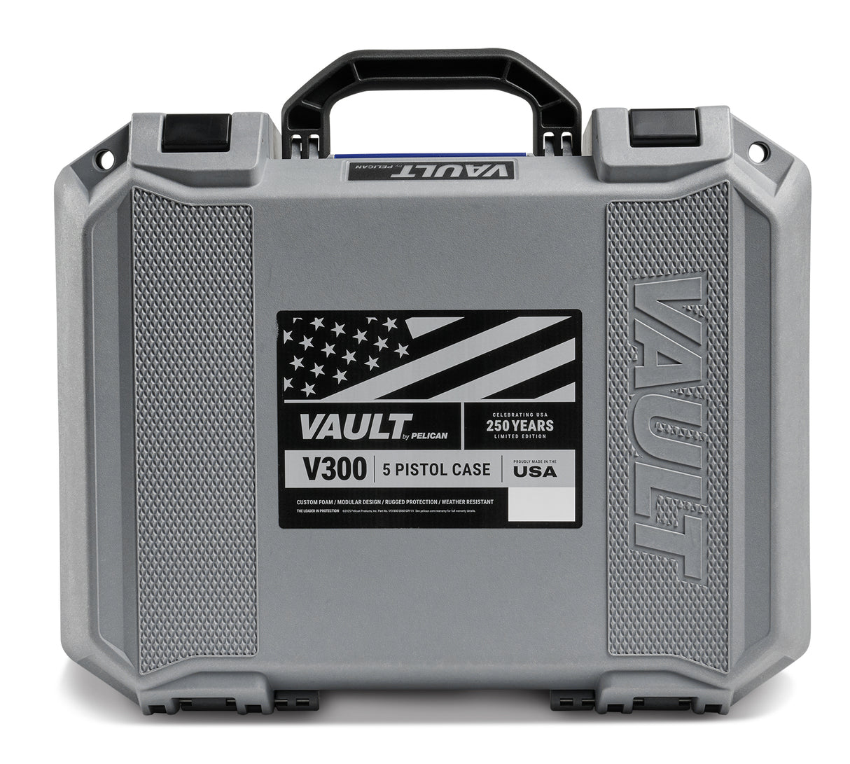 Pelican Vault Limited Edition Americana 250 V300PF5 5-Pistol Case (Custom Pre-cut Foam)