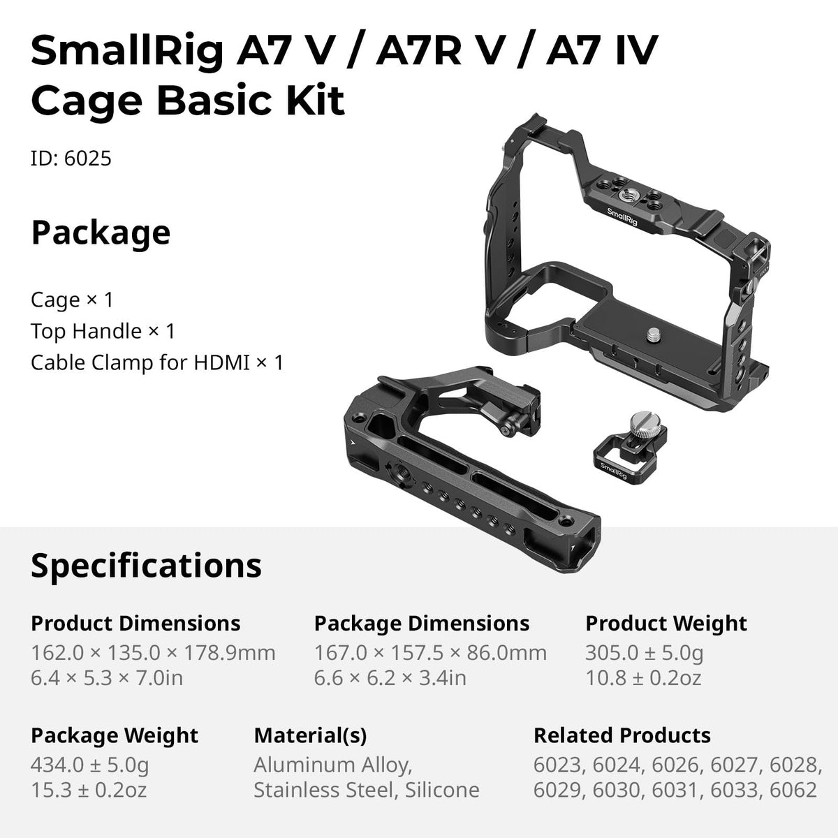 SmallRig Cage Kit for Sony a7 V / a7R V / a7 IV