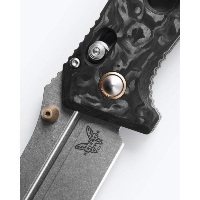 Benchmade Adamas Marbled Carbon Fiber Drop-Point Blade 275-05