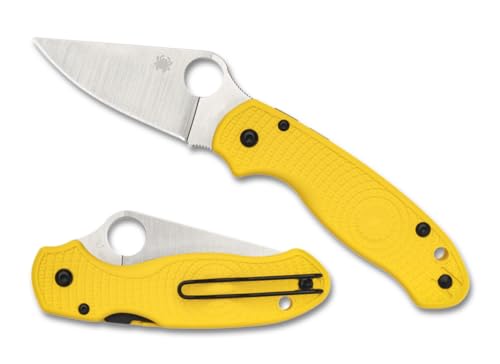 Spyderco Para 3 Lightweight Salt Yellow FRN, Satin MagnaCut - C223PYL