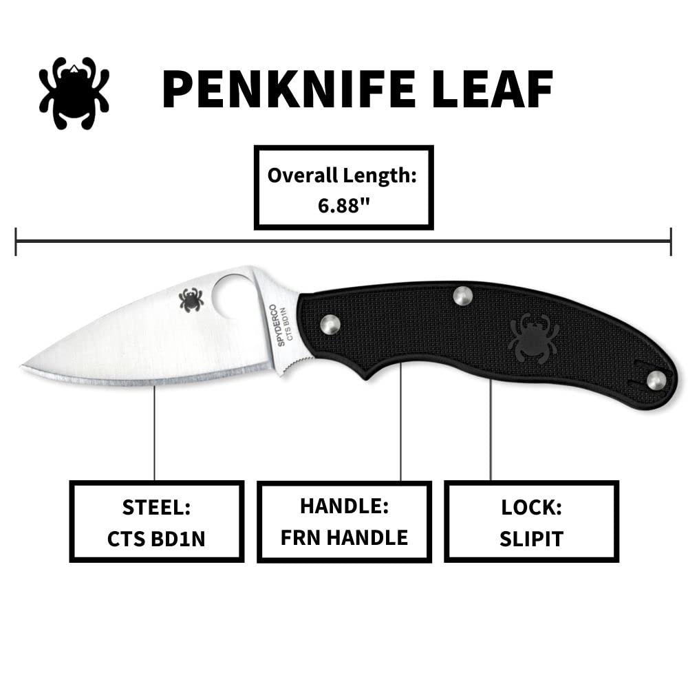 Spyderco UK Penknife Black G-10 / Satin CTS BD1N C94PBK
