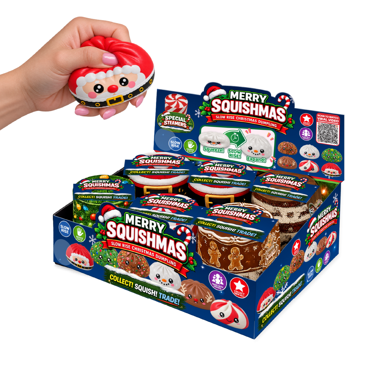 Fun Doh Christmas Slow-Rise Squishy Dumpling Toy