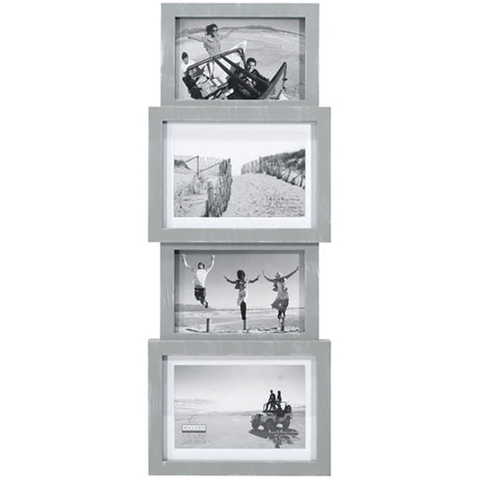 Malden 4-Opening 4x6/5x7 Panel Gray Frame 4x6
