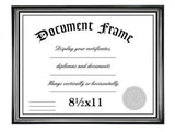 Malden Black with Silver 8.5x11 Frame