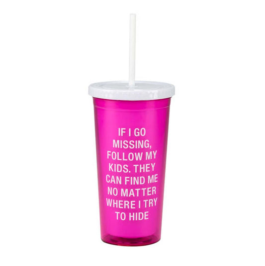 About Face Designs Follow My Kids Tumbler