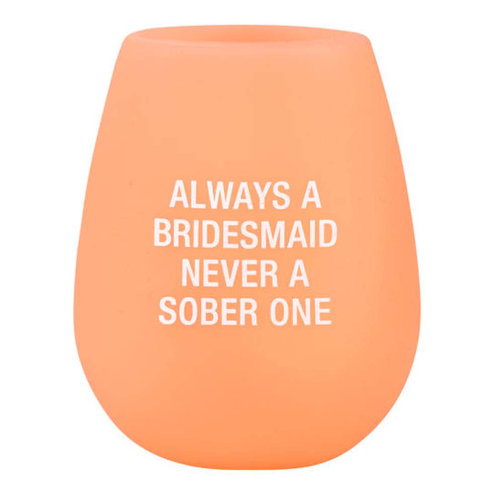 About Face Designs Bridesmaid Silicone Wine Glass