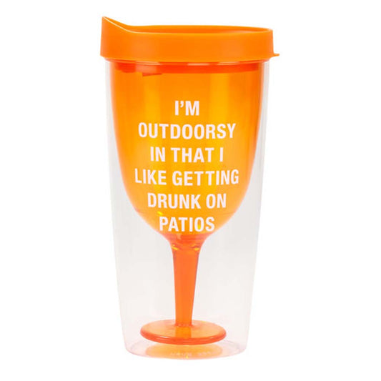 About Face Designs Outdoorsy Wine Tumbler