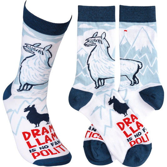 Primitives Socks - Drama Llama Is No Fan Of Politics