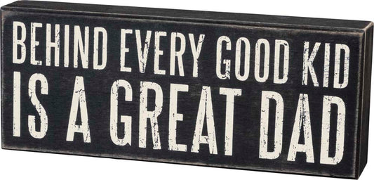 Primitives Box Sign - Great Dad