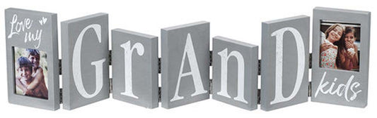 Malden Grandkids W/Photo Gray Love Letters Frame
