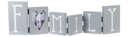 Malden Family W/Photo Gray Love Letters Frame