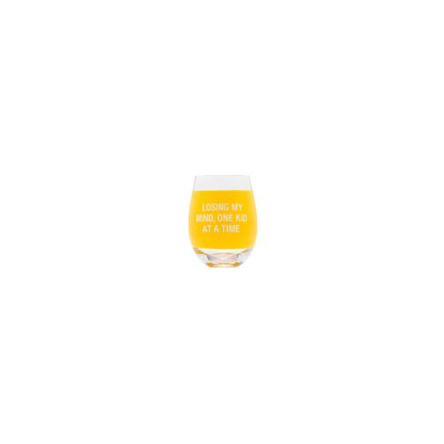 About Face Designs Losing My Mind Wine Glass