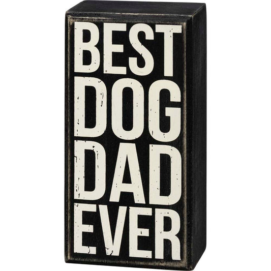 Primitives Box Sign - Best Dog Dad Ever