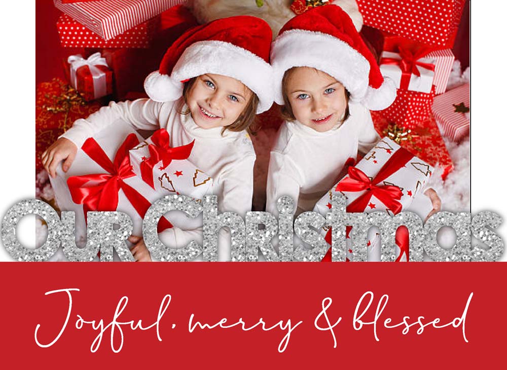 Malden 4x6 Our Christmas Glitter Frame