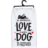 Primitives Dish Towel - Dog & A Beer