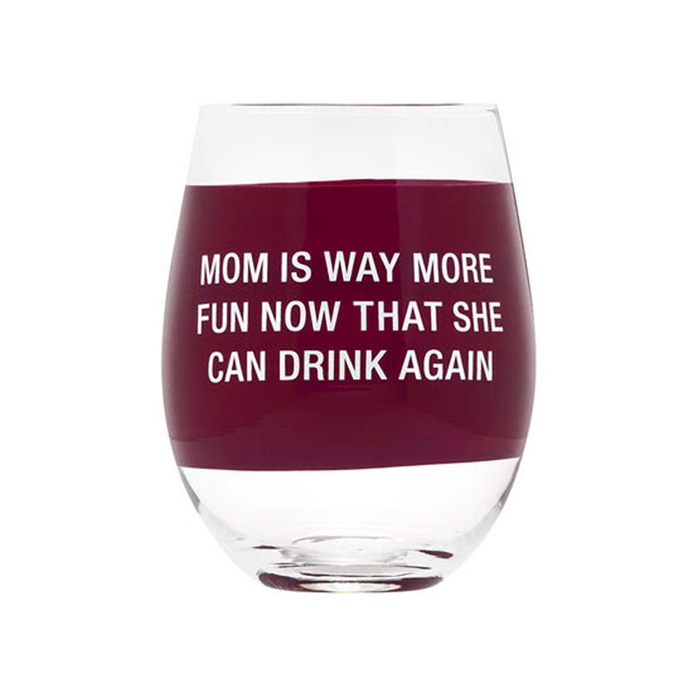 About Face Designs Drink Again Wine Glass