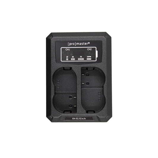Promaster Dually Charger - USB for Nikon EN-EL15, EN-EL15a, EN-EL15b