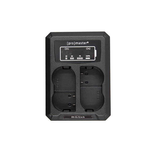 Promaster Dually Charger - USB for Nikon EN-EL15, EN-EL15a, EN-EL15b